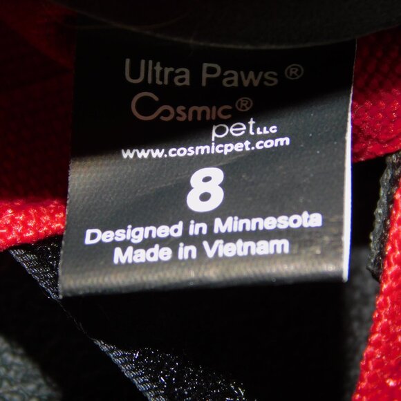 Ultra Paws Durable Dog Boots Paw Protection Size 8 Large Red Black UNUSED - Picture 6 of 9